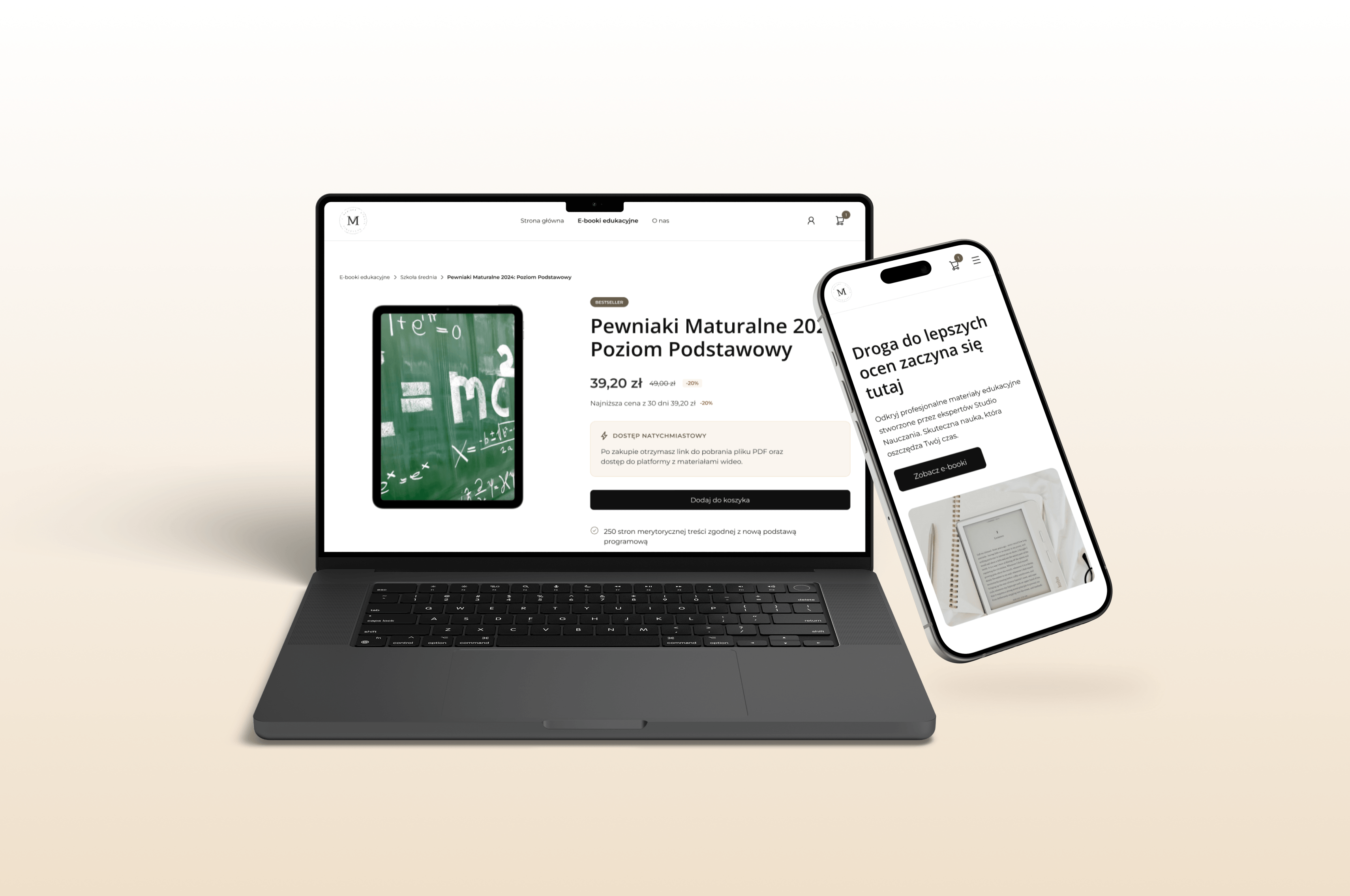 Podgląd projektu Akademia - e-commerce dla e-booków