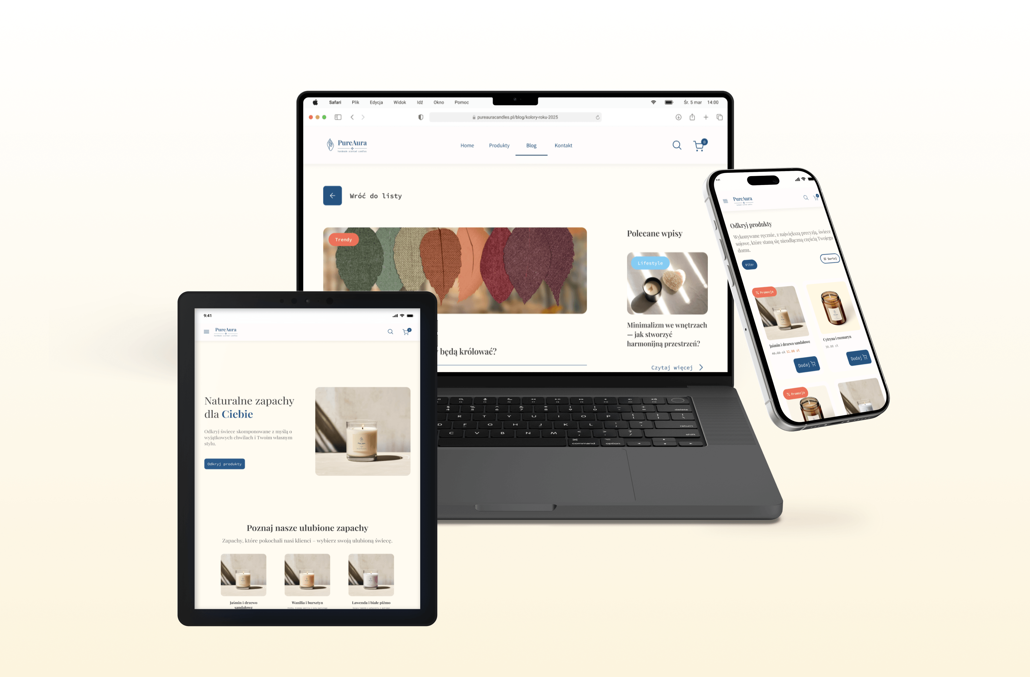 Podgląd projektu AuraPura - design system
