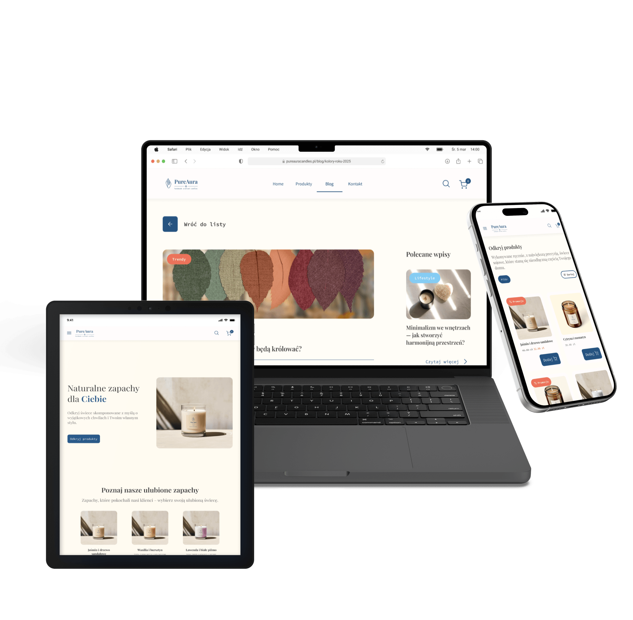 Podgląd projektu AuraPura - design system