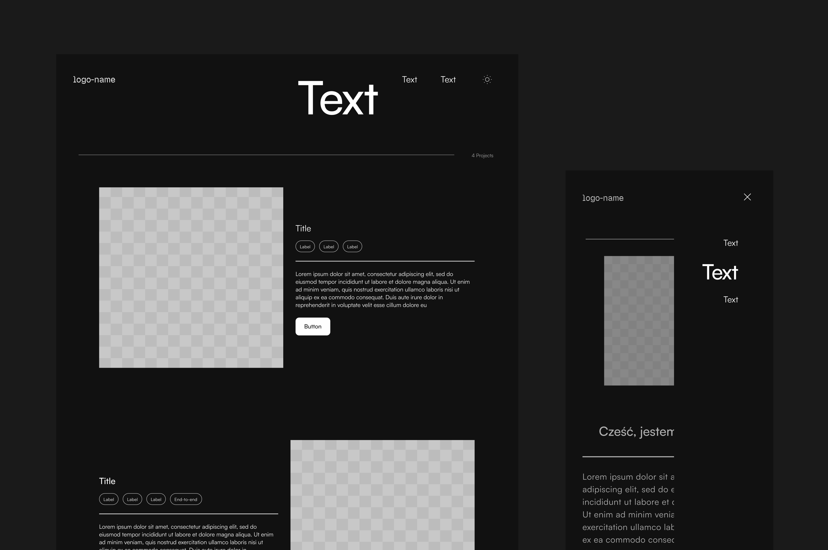 Lo-fi wireframe portfolio