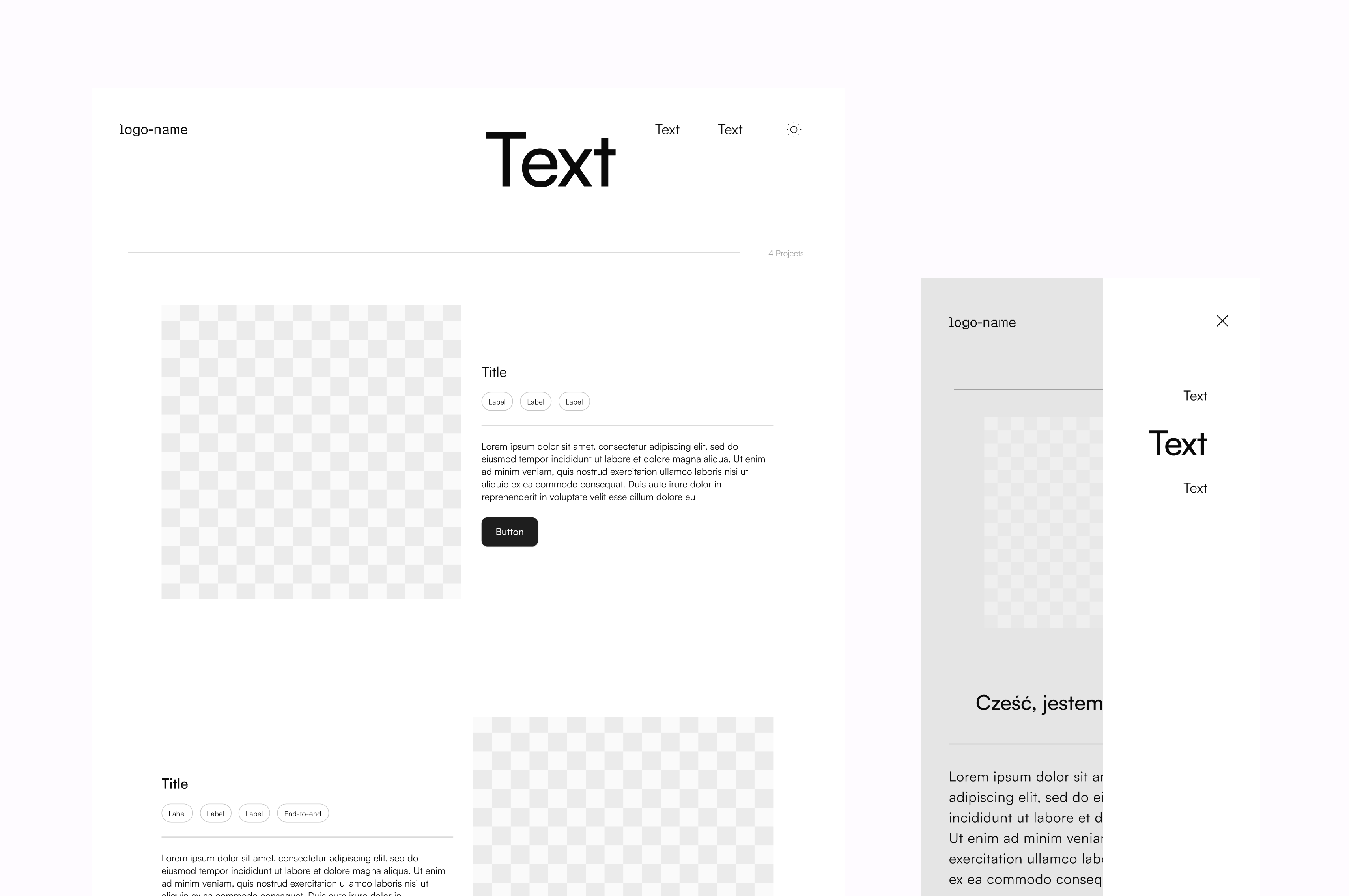 Lo-fi wireframe portfolio